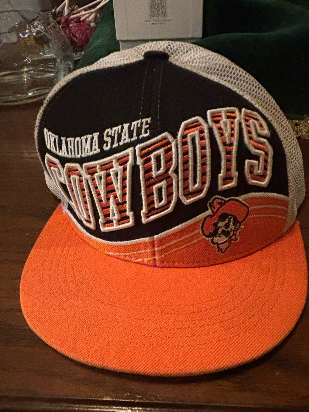 Oklahoma State Cowboys OSU Top of the World Trucker Mesh Snapback Hat Pistol Pet